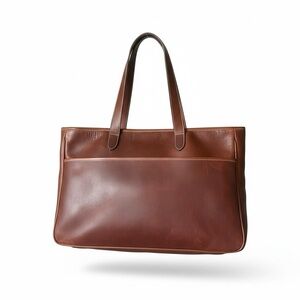 Levenger Unisex Classic Brown Leather Briefcase